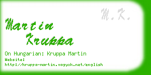 martin kruppa business card